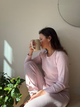 Load image into Gallery viewer, Light Pink Vintage Thermal Long Sleeve and Legging Set