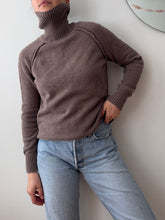Load image into Gallery viewer, Brown Cotton Turtleneck