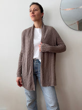 Load image into Gallery viewer, Dusty Brown Open Front Cardigan