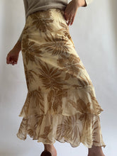 Load image into Gallery viewer, Brown And Cream Silk Skirt
