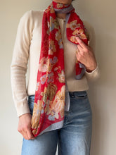 Load image into Gallery viewer, Sheer Floral Print Scarf
