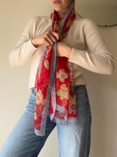 Load image into Gallery viewer, Sheer Floral Print Scarf
