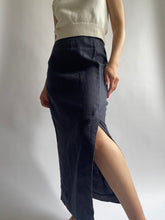 Load image into Gallery viewer, Deep Blue Linen Skirt
