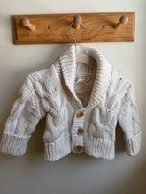 Load image into Gallery viewer, White Baby Cardigan 6-12M
