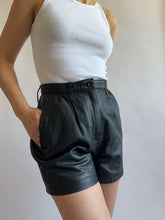 Load image into Gallery viewer, Black Leather Shorts

