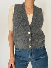 Load image into Gallery viewer, Charcoal Gray Three-Button Vest
