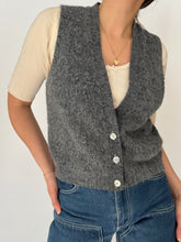 Load image into Gallery viewer, Charcoal Gray Three-Button Vest
