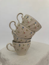 Load image into Gallery viewer, Set of Four Floral Porcelain Tea Cups
