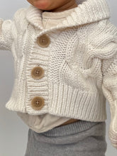 Load image into Gallery viewer, White Baby Cardigan 6-12M
