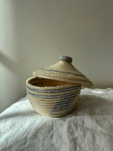Load image into Gallery viewer, Small Woven Silver And Cream Basket
