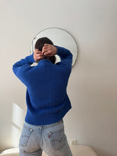 Load image into Gallery viewer, Cobalt Blue Knit Crew Neck Sweater
