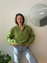 Load image into Gallery viewer, Vintage Champion Green 3/4 Zip Sweatshirt
