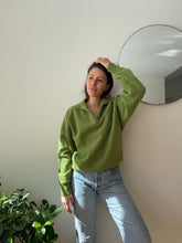 Load image into Gallery viewer, Vintage Champion Green 3/4 Zip Sweatshirt
