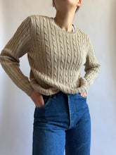 Load image into Gallery viewer, Camel Cable Knit Sweater
