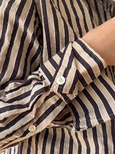 Load image into Gallery viewer, Tan and Brown Striped Button-Down
