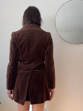 Load image into Gallery viewer, Vintage Chocolate Brown Velvet Blazer
