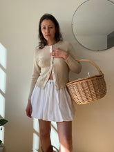 Load image into Gallery viewer, White Cotton Frilly Mini Skirt
