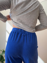 Load image into Gallery viewer, Cobalt Blue Terry Cloth Vintage Juicy Couture Sweatpants
