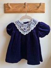 Load image into Gallery viewer, Vintage Purple Velvet Baby Dress
