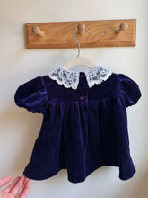 Load image into Gallery viewer, Vintage Purple Velvet Baby Dress
