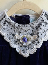 Load image into Gallery viewer, Vintage Purple Velvet Baby Dress
