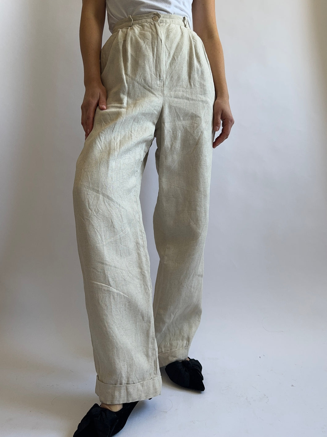 Neutral Linen Trousers