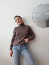 Load image into Gallery viewer, Brown Cotton Turtleneck
