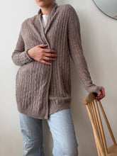 Load image into Gallery viewer, Dusty Brown Open Front Cardigan
