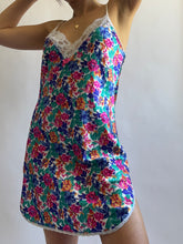 Load image into Gallery viewer, Vibrant Floral Mini Slip Dress
