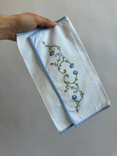 Load image into Gallery viewer, Vintage Hand Emboridered Blue And White Pouch
