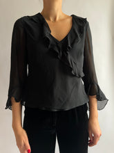 Load image into Gallery viewer, Black Silk Blouse
