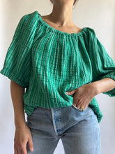 Load image into Gallery viewer, Green Striped Blouse
