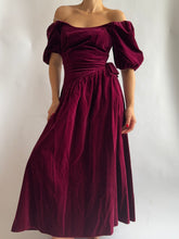 Load image into Gallery viewer, Deep Red Velvet Gown
