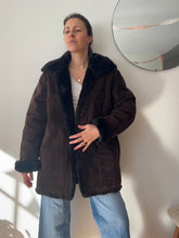 Load image into Gallery viewer, Deep Brown Suede Coat
