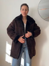 Load image into Gallery viewer, Deep Brown Suede Coat
