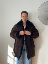 Load image into Gallery viewer, Deep Brown Suede Coat

