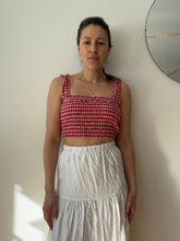 Load image into Gallery viewer, Gingham Cropped Blouse
