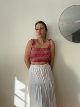 Load image into Gallery viewer, Gingham Cropped Blouse
