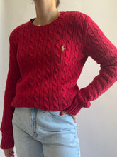 Load image into Gallery viewer, Cherry Red Cable Knit
