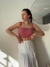 Load image into Gallery viewer, Gingham Cropped Blouse
