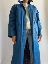 Load image into Gallery viewer, Vintage Cobalt Rain Coat
