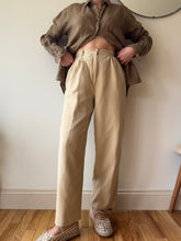 Load image into Gallery viewer, Silk Tan Trousers
