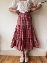 Load image into Gallery viewer, Red Gingham Maxi Skirt
