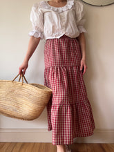 Load image into Gallery viewer, Red Gingham Maxi Skirt
