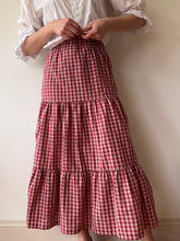 Load image into Gallery viewer, Red Gingham Maxi Skirt

