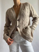 Load image into Gallery viewer, Vintage Neutral Cable Knit Cardigan
