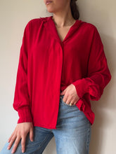 Load image into Gallery viewer, Red Silk Blouse
