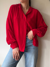 Load image into Gallery viewer, Red Silk Blouse
