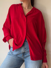 Load image into Gallery viewer, Red Silk Blouse
