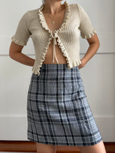 Load image into Gallery viewer, Linen Plaid Mini Skirt
